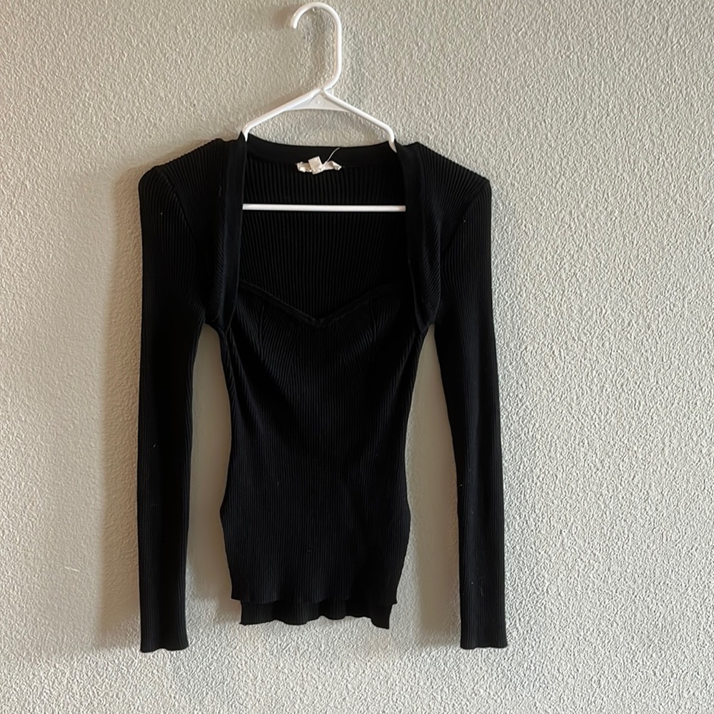 Ribbed Long sleeve blouse